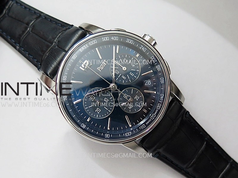 Code 11.59 Chrono 26393 SS APSF 1:1 Best Edition Blue Dial On Black Leather Strap Super Clone SA4401